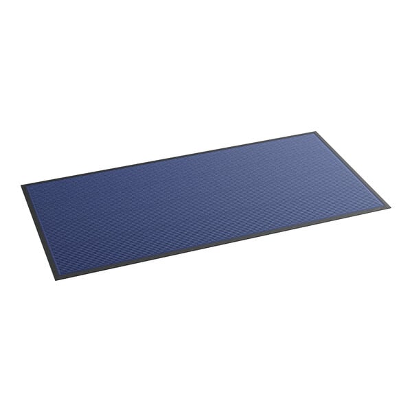 A blue rectangular mat with black border.