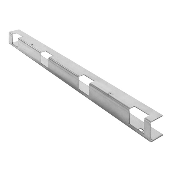 A stainless steel Cleveland burner rest with two holes.