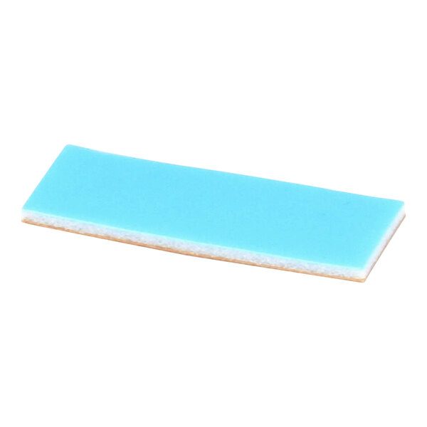 A blue rectangular strip with white edges.
