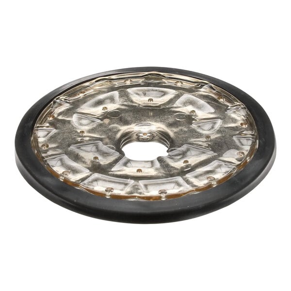 A black and silver circular Bunn Sprayhead Assembly with holes.
