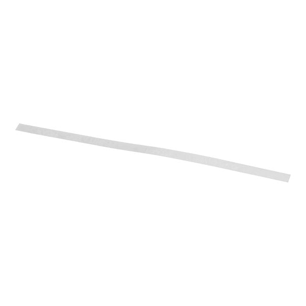 A white plastic strip on a white background.