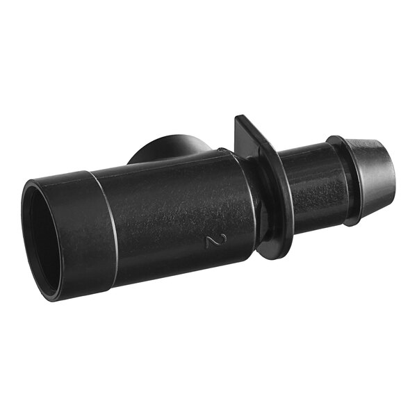A black plastic tube with a nozzle.