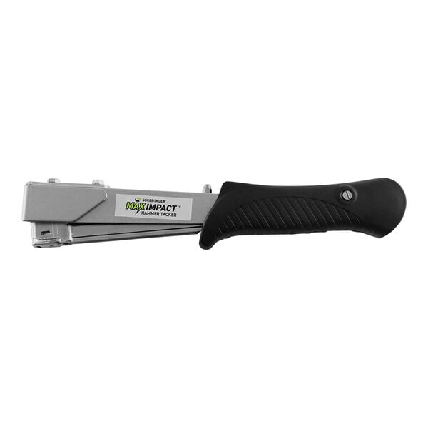 A Surebonder Max Impact heavy-duty hammer tacker staple gun with a black handle.