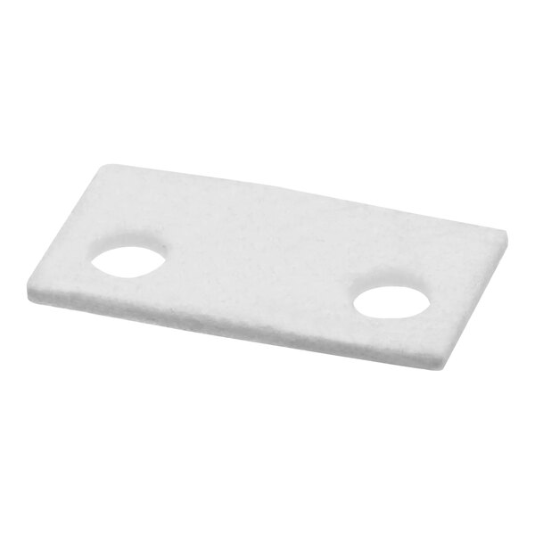 A white rectangular Cleveland gasket with two holes.