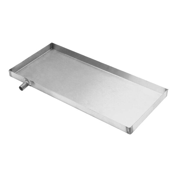 A Traulsen stainless steel rectangular metal tray with a handle.