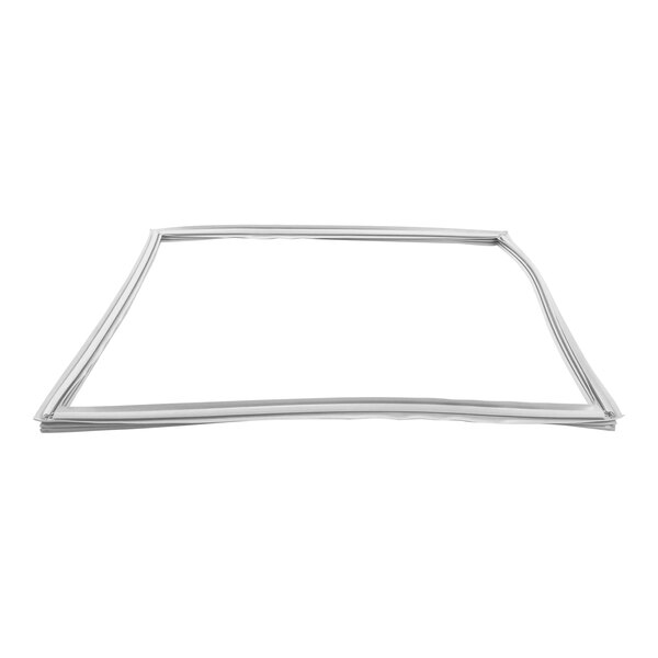 A rectangular white gasket with a white background.