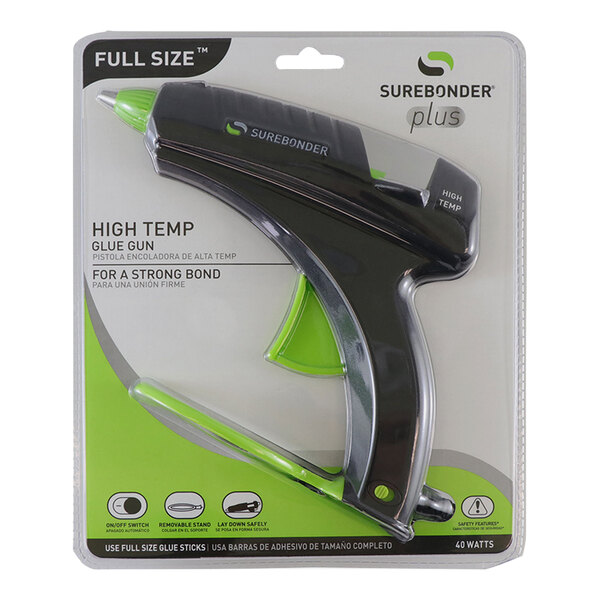 A Surebonder high-temperature glue gun in packaging.