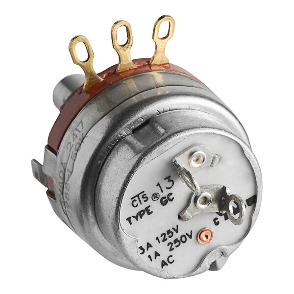 A Cleveland potentiometer with metal wires.
