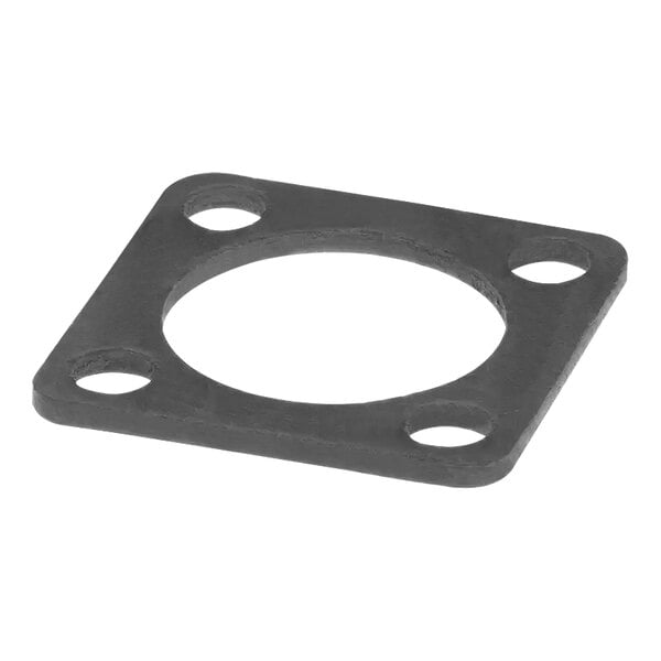 A black Cleveland gasket with holes in it.