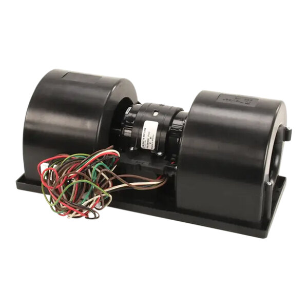 A black Traulsen Blower with colorful wires.