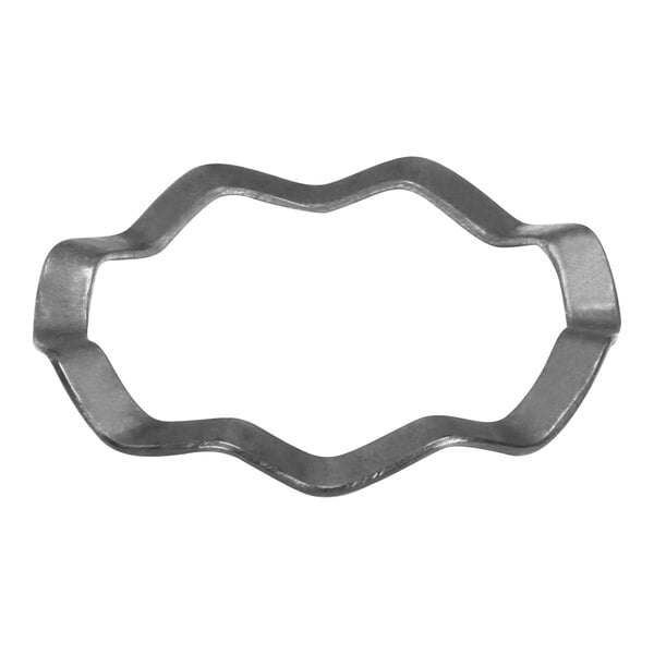 A Cleveland stainless steel wave washer with a wavy metal shape.