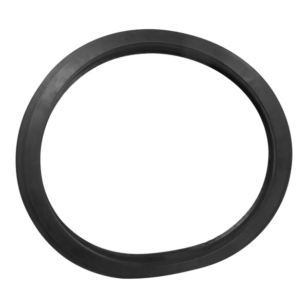 A black rubber gasket with a white background.