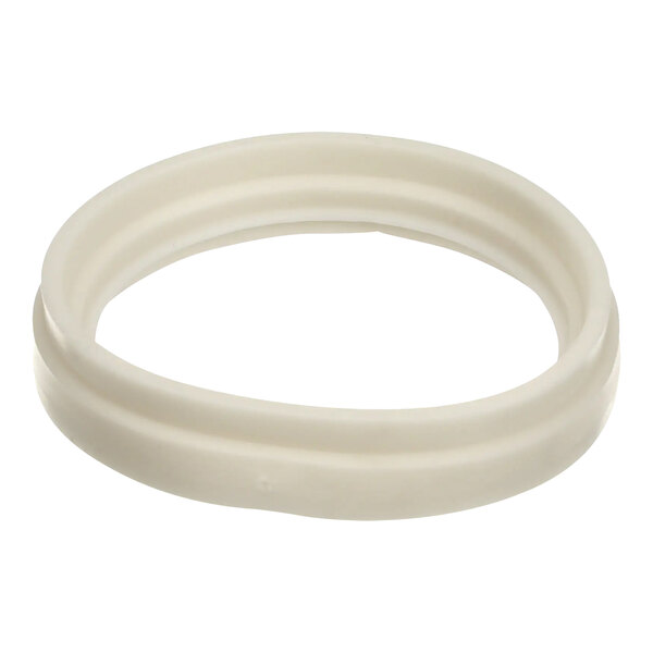 A white rubber gasket with a ring around it.