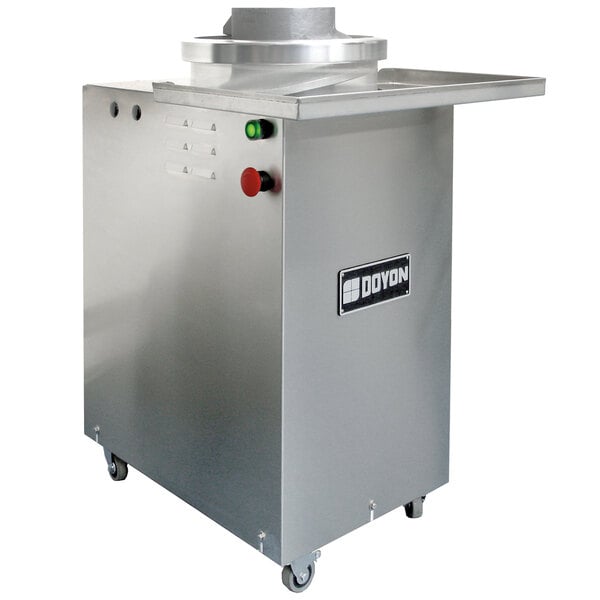 A large stainless steel Doyon dough rounder.