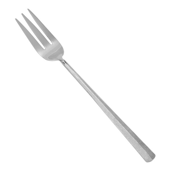 An American Metalcraft Amano Collection stainless steel cold meat fork with a long silver handle.