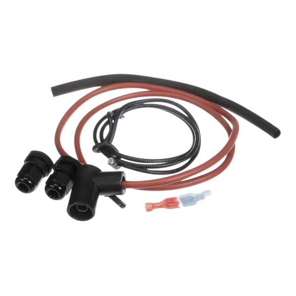 A red and black Cleveland ignition cable.