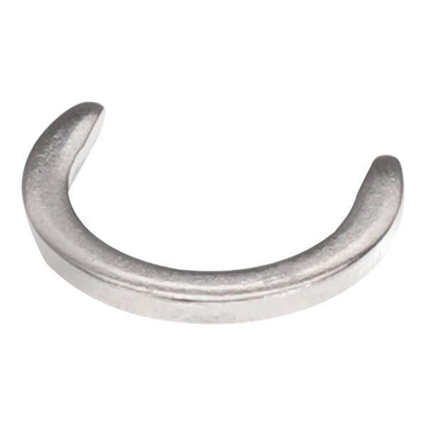 A silver curved C-ring for a Tomlinson faucet.