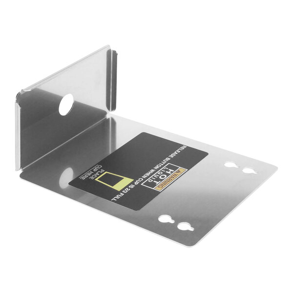 A metal plate with a black and yellow decal reading "Splash-Fmd1"