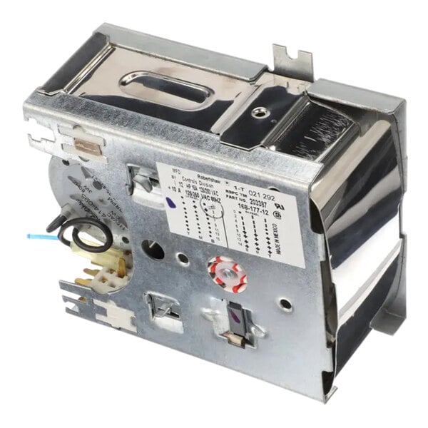 Alliance Laundry 203387P Timer, a metal device with wires and a small circuit board.