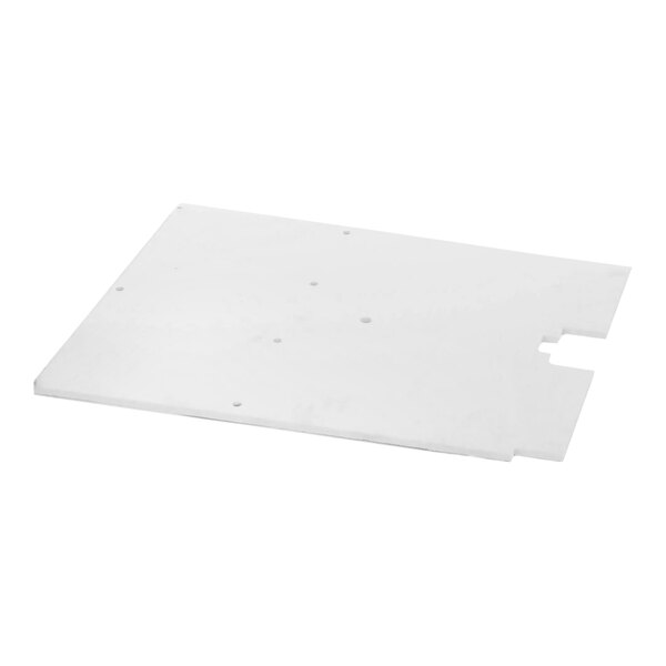A white plastic rectangular tray with holes on the bottom.
