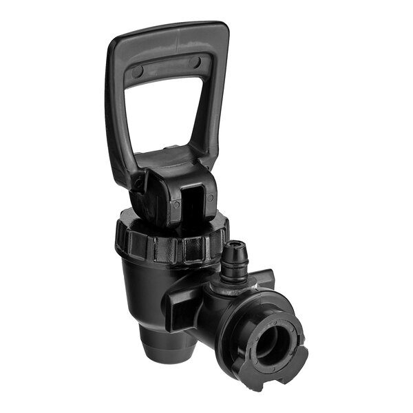 A black plastic faucet handle for a Fetco.