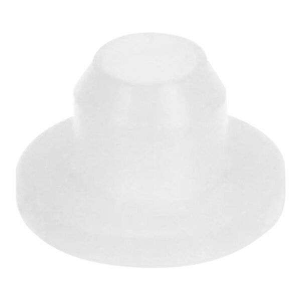 A white plastic round cap.