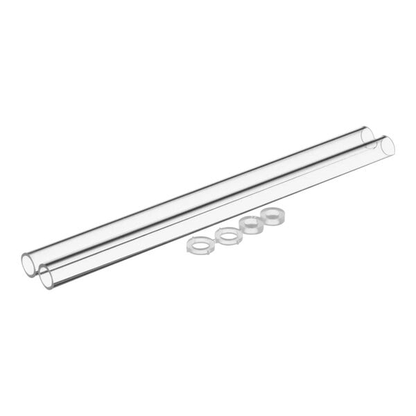 A Bunn Sight Gauge kit with clear plastic tubes and rings.