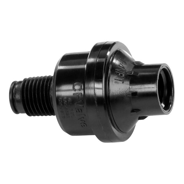 A black plastic Blodgett flow valve kit with a nut.