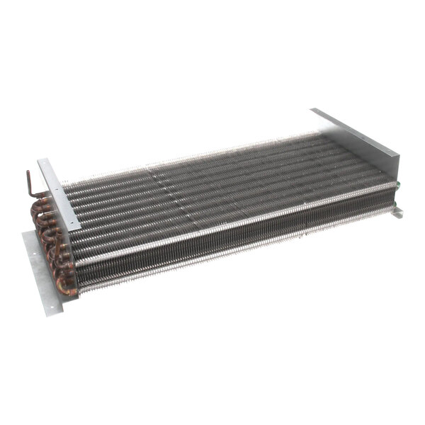 A Traulsen condenser coil with metal tubing and wires.