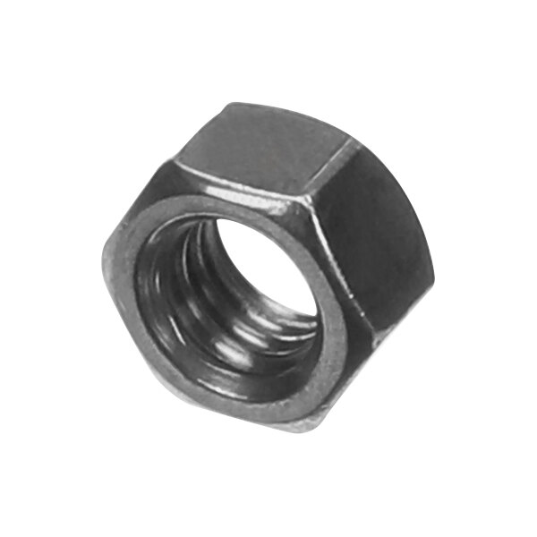 An 18-8 stainless steel hex nut by Cleveland on a white background.