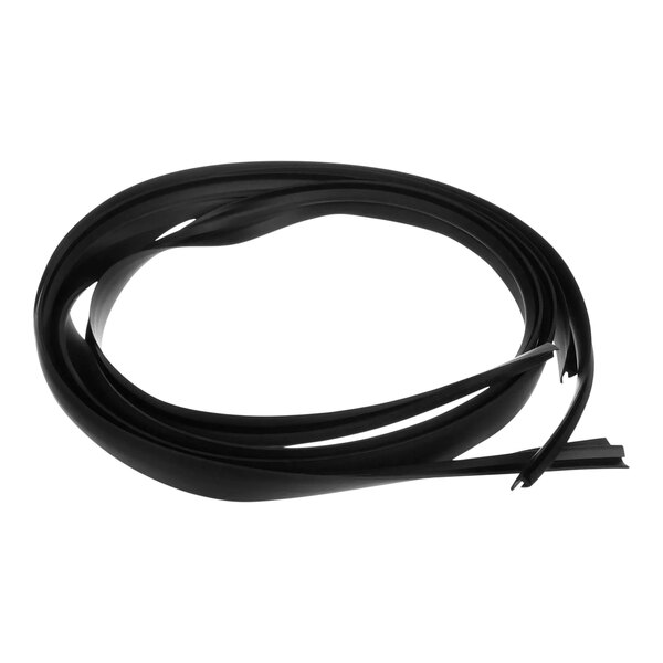 A black rubber strip on a white background.