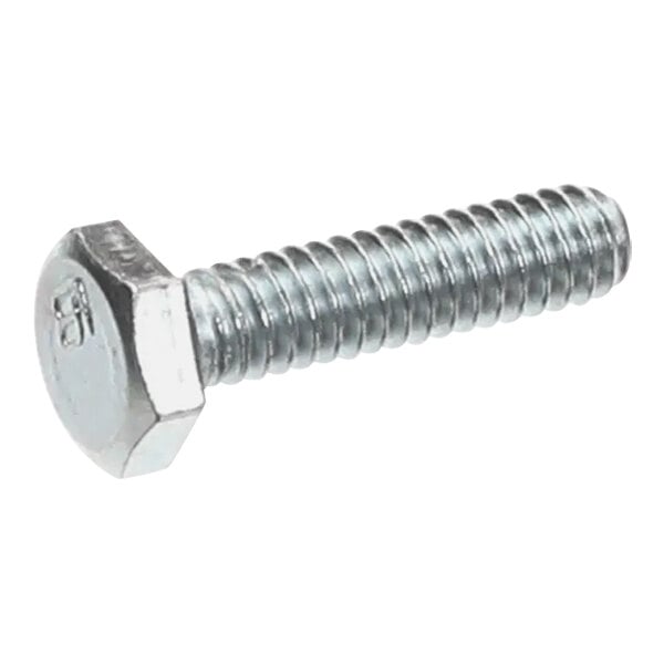 A close-up of a Cleveland hex bolt with a nut.