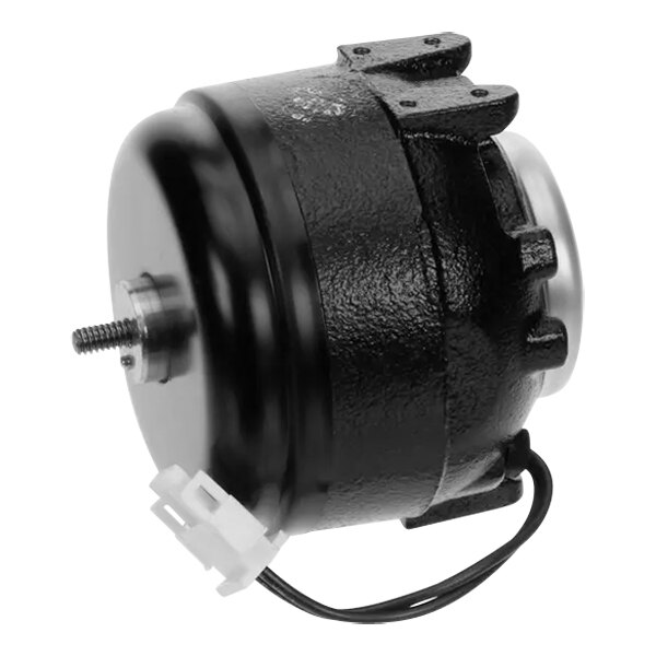 A black metal Scotsman motor with a wire.