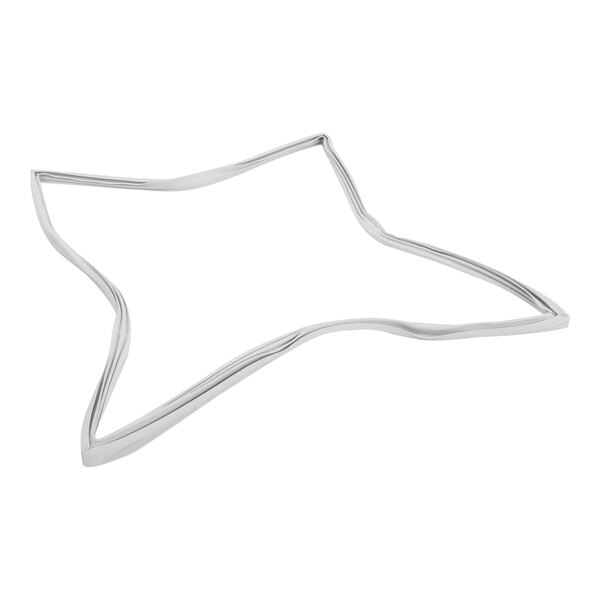 A white rubber star-shaped gasket.