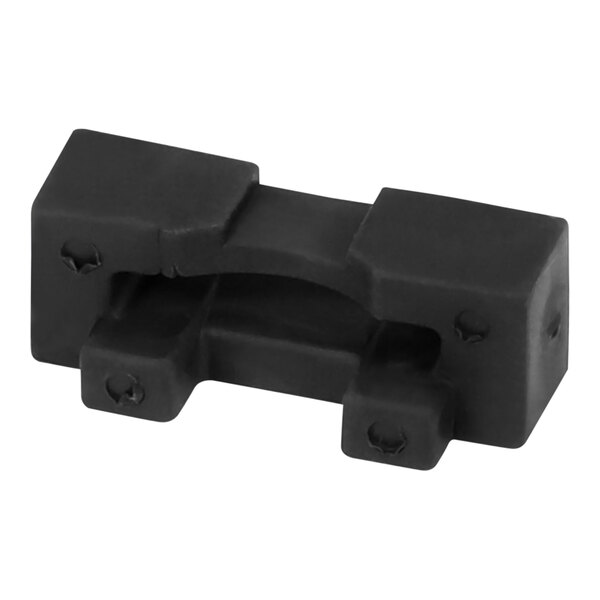 A close-up of a black plastic Bunn Itcb Bezel with two holes.