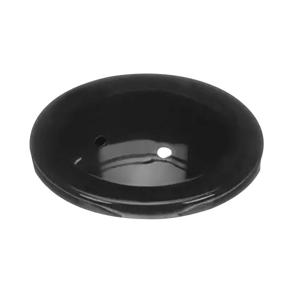 A black round Bunn sprayhead assembly with a hole in the center.