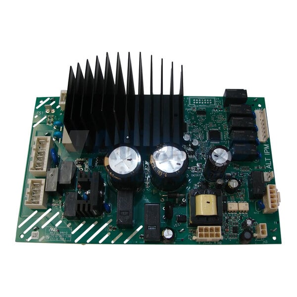 An Alliance Laundry power supply circuit board with black and green components.