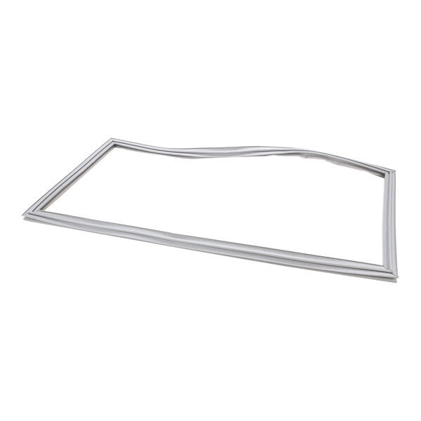 A white plastic window frame with a metal frame.