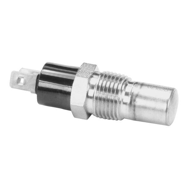 A Cleveland stainless steel pressure switch with a black knob.