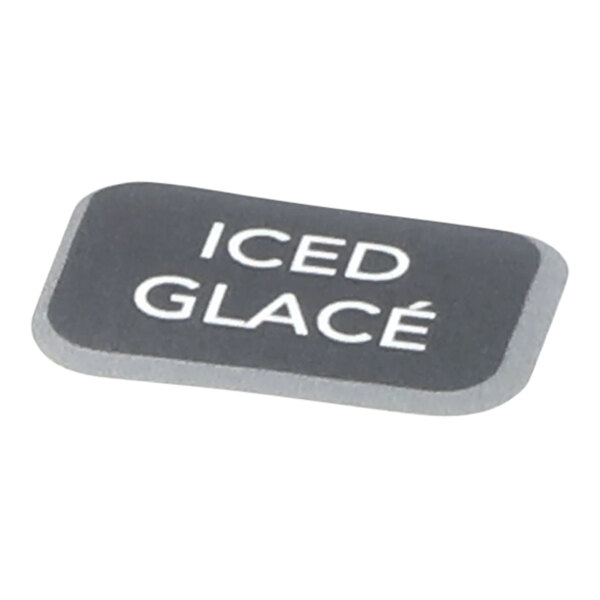 A black and white Bunn decal with the word "Iced Coffee" and a snowflake icon.