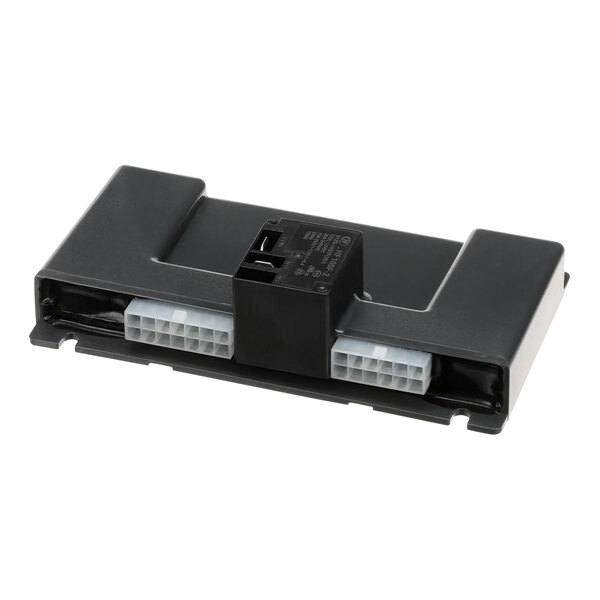 A black Wilbur Curtis power control module with white and black connectors.