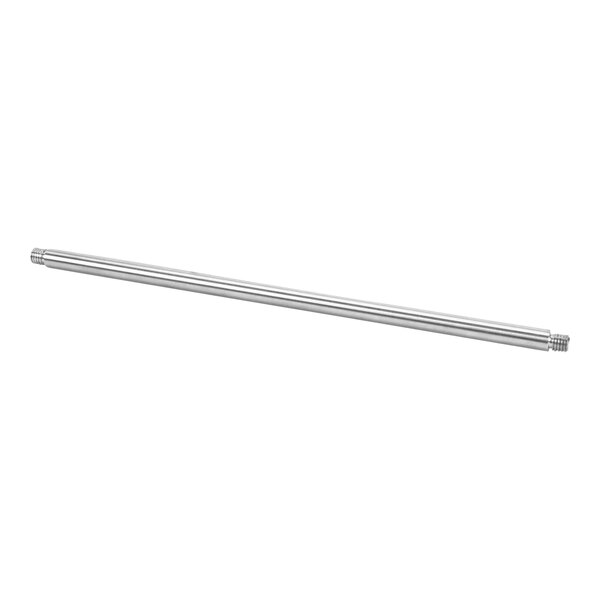 A stainless steel metal rod with a long silver handle.