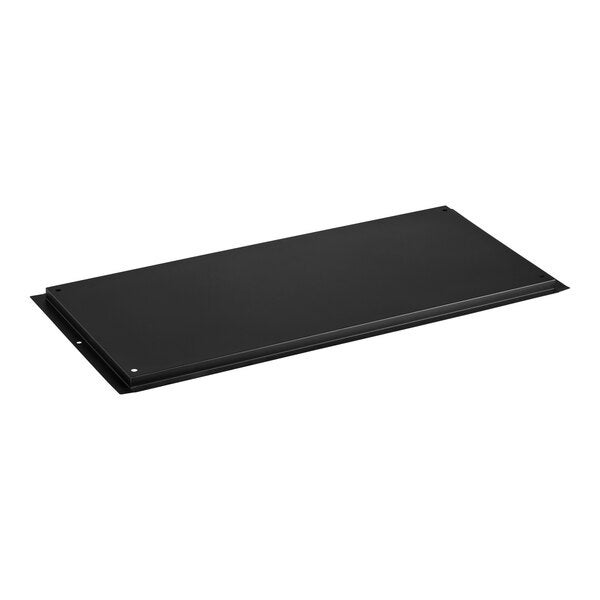 A rectangular black metal left side shelf designed for the Backyard Pro EGA94-78 grill.