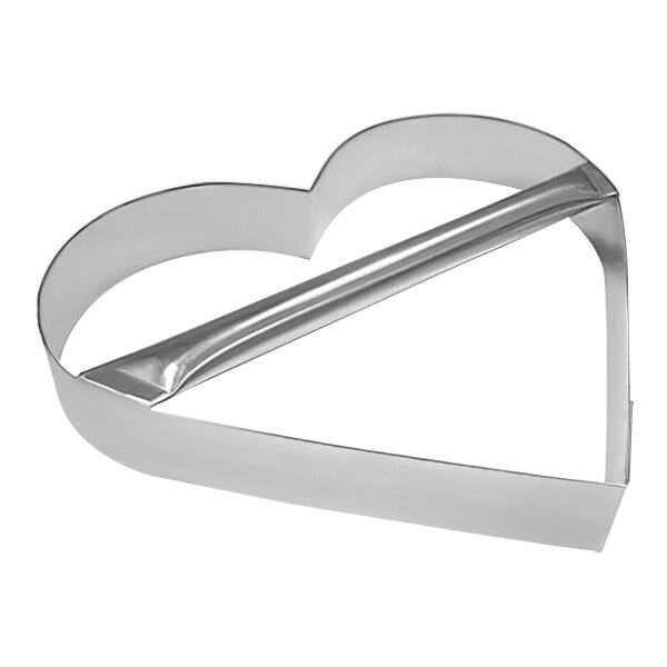 A LloydPans stainless steel heart shaped dough cutter.