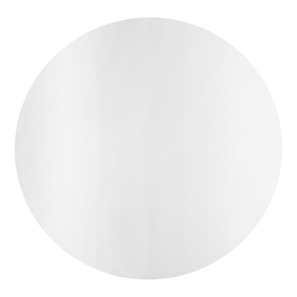 A white circle with a black and white background.