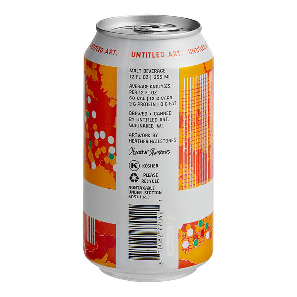 A pack of Untitled Art Citra Haze non-alcoholic IPA cans with labels.