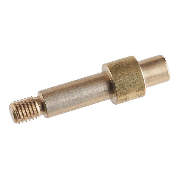 A brass axle for a Backyard Pro meat grinder.