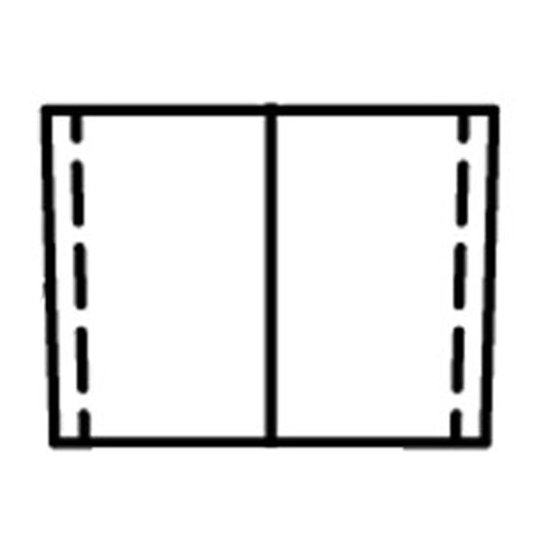 A black line drawing of a T&S 1/8" NPT hex socket plug.