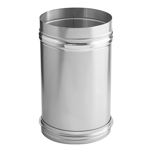A silver metal cylinder, the NAKS stainless steel grease duct, with a white background.