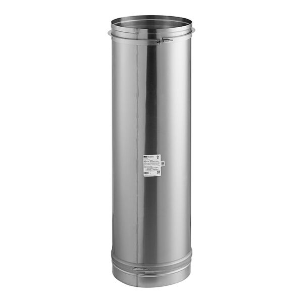 A NAKS stainless steel single-wall grease duct panel with an inline access door.